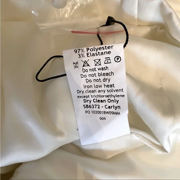 HOUSE OF CB 'Carlyn' Ivory Satin Balloon Sleeve Mini Dress NWOT
